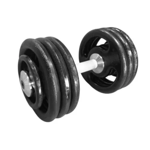 Dumbell Anilha Monobloco Emborrachado Pegada Emborrachada — duplo PVC sport
