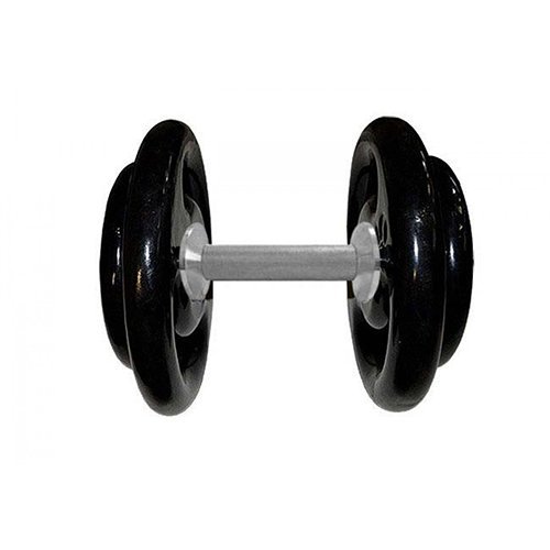 Dumbell Sext. Montado Emborrachado — detalhe lateral
