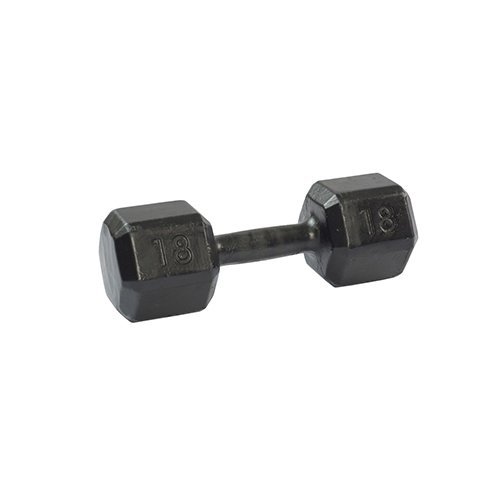 Dumbell Sextavado Montado Pintado Pegada Cromada — ferro fundido pintado com cromado