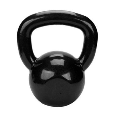 Kettlebell Emborrachado — ferro fundido com PVC Plastisol preto